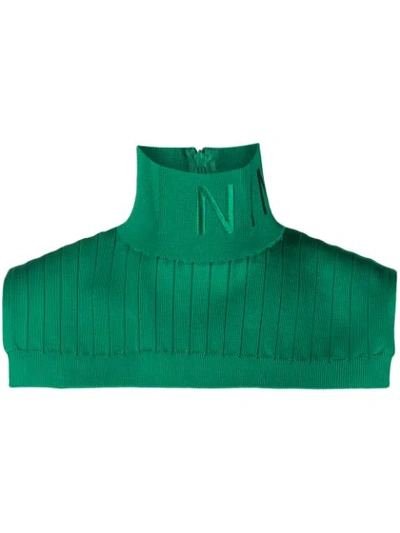Nina Ricci Turtle Neck Top In Green