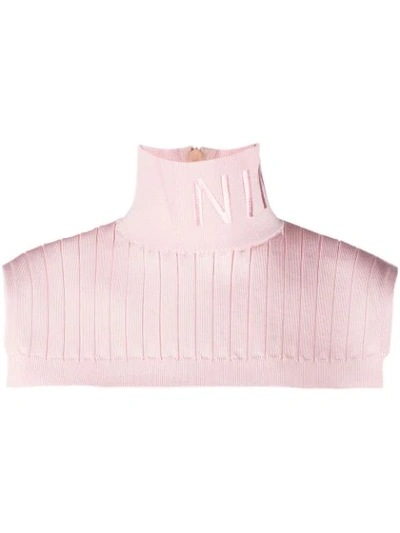 Nina Ricci Turtle Neck Top In Pink