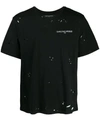 Garcons Infideles Distressed Logo T-shirt In Black