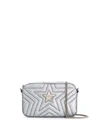 Stella Mccartney Stella Star Glitter Crossbody Bag In Silver