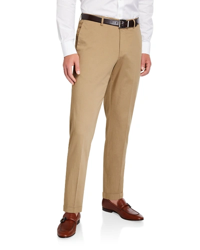 Incotex Men's Mickey Slim-fit Silkochino Pants In Light Brown