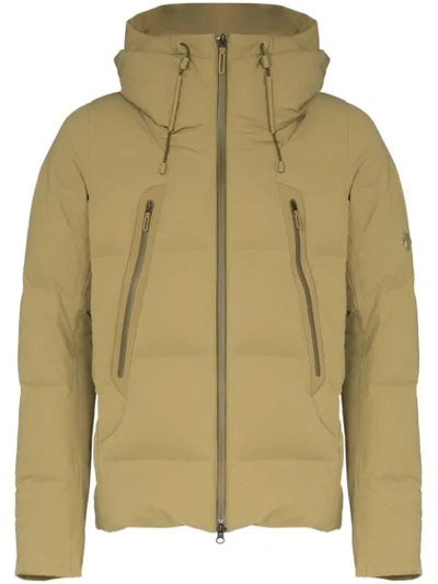 Descente Mountaineer Hooded Down-filled Jacket In Green