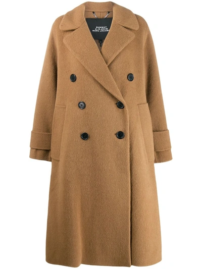 Marc Jacobs Double-breasted Alpaca-blend Trapeze Coat In Camel