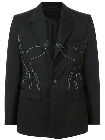 Namacheko Saqi Single-breasted Wool Suit Jacket In Black