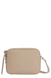 Allsaints Captain Square Leather Crossbody Bag - White In Dune