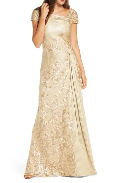 green emerald velvet dress Tadashi Shoji BSW22005L