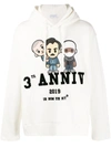 Ih Nom Uh Nit Logo Printed Hoodie In White