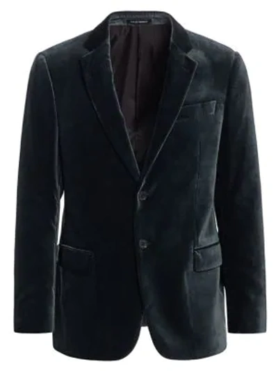Emporio Armani Men's G Line Velvet Sportcoat In Dark Grey