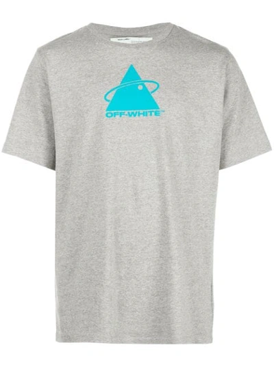 Off-white Triangle Planet Printed T-shirt In Grey