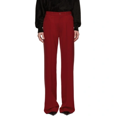 Balenciaga Tailored Pants In Red Stretch Tailoring Twill In Masai Red