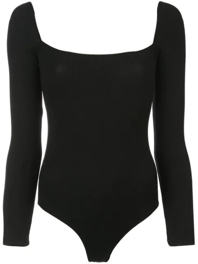 Reformation Gaia Bodysuit In Black