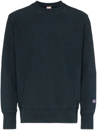 Champion Logo-embroidered Jumper In Blue