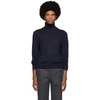 Thom Browne Classic Cashmere Turtleneck Pullover In Blue