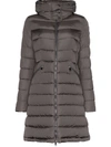 Moncler Flammette Down Jacket In Grey