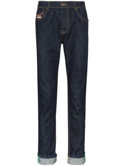 Kenzo Regular Turn-up Hem Jeans In Blue