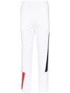 Moncler Stripe Detail Cotton Sweatpants In White