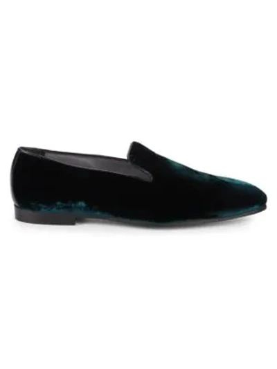 To Boot New York Men's Lucca Velvet Loafers In Green