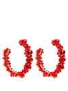 Simone Rocha Medium Wiggle Crystal Hoop Earrings In Red
