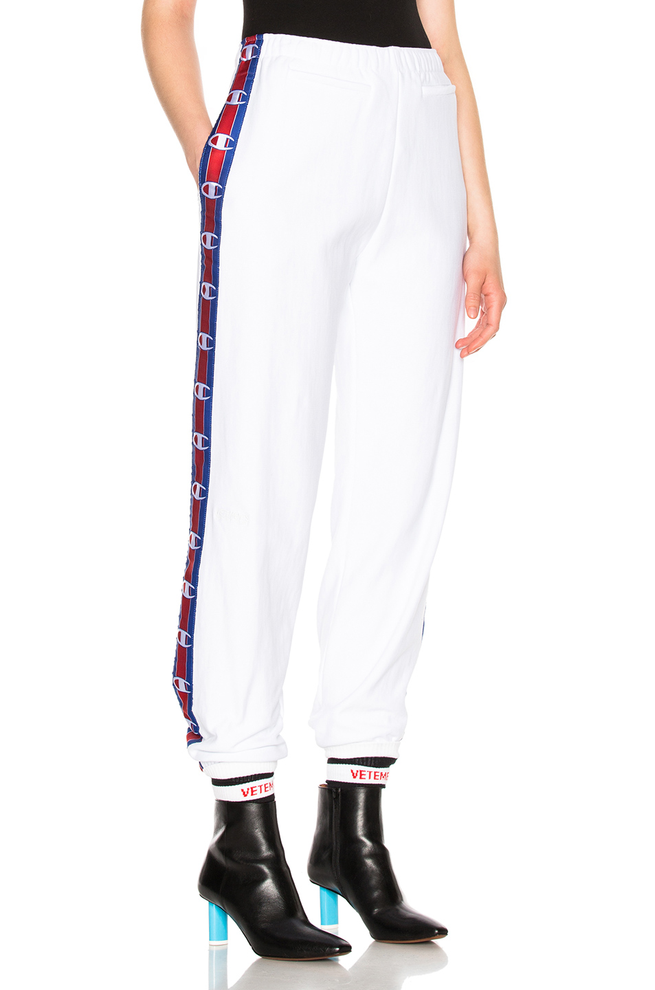 white champion track pants