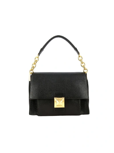 Furla Bag In Fancy Leather With Handle And Shoulder Strap In Black