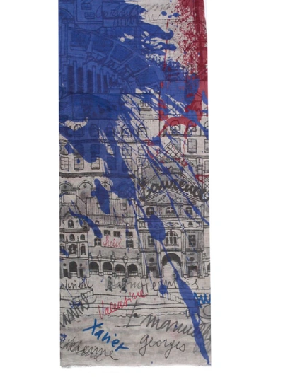 Faliero Sarti Paris Scarf Paris Print 135x175 In Unico