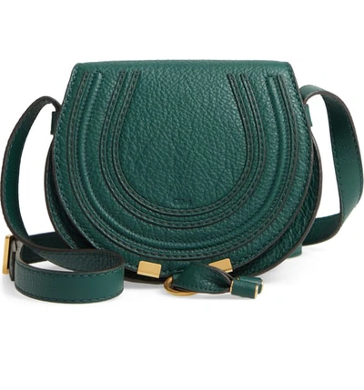 Chloé 'marcie - Medium' Leather Crossbody Bag - Green In Rain Forest