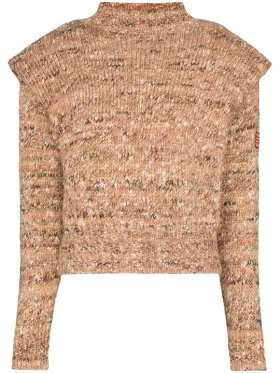 Etro Exaggerated Mélange Jumper In Neutrals