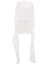Jw Anderson Tab Details A-line Dress In White