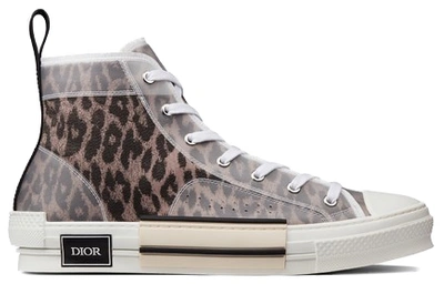 Pre-owned Dior  B23 High Top Brown Leopard