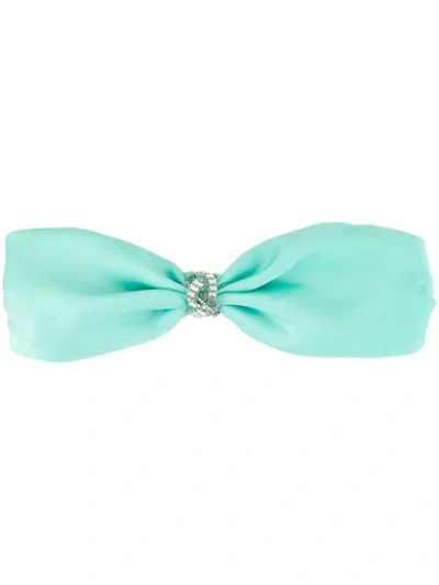 Ingie Paris Embellished Turban Headband In Green