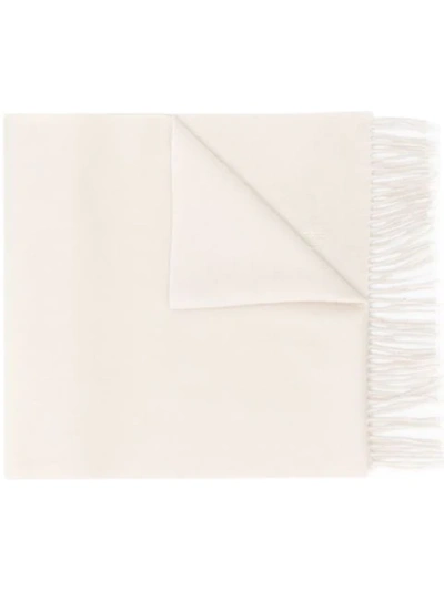 Mackintosh Oatmeal Cashmere Embroidered Scarf | Acc-013/e In Neutrals