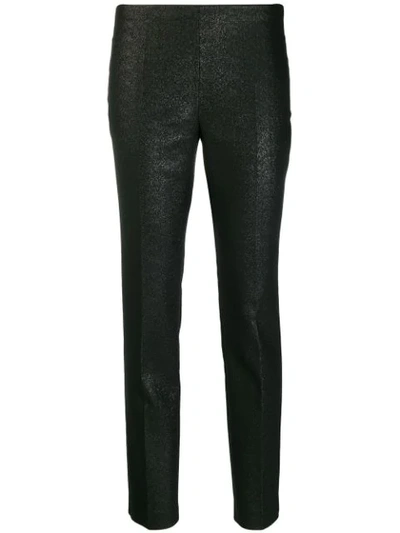 P.a.r.o.s.h Glitter Skinny-fit Trousers In Black