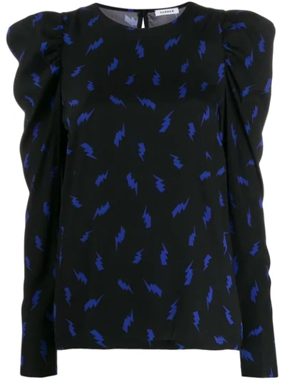 P.a.r.o.s.h Lighting Bolt Print Blouse In Blue