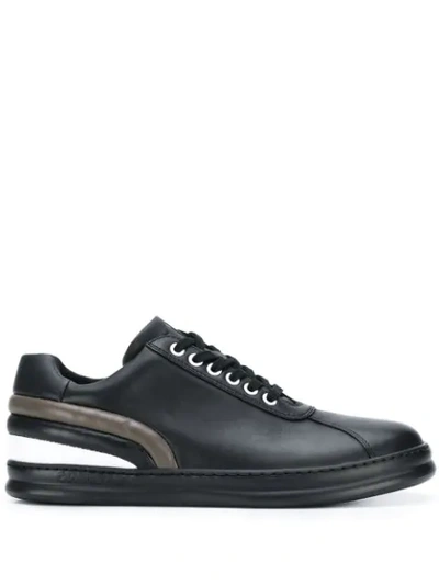 Camper Twins Leather Sneakers In Black