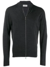 John Smedley Maclean Wool Bomber Jacket In Grey