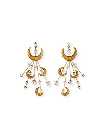 Jennifer Behr Lunetta Crescent Moon Earrings In Gold