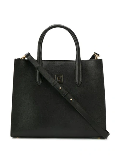 L'autre Chose Saffiano Tote In Black