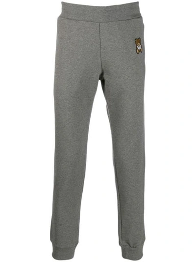 Moschino Teddy Bear Logo Trousers In 1507 Grey