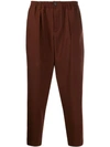 Marni Drop-crotch Trousers In Brown