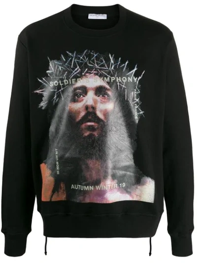 Ih Nom Uh Nit Soldier Symphony Print Sweatshirt In Black | ModeSens