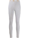 Moschino Logo Waistband Track Pants In Grey