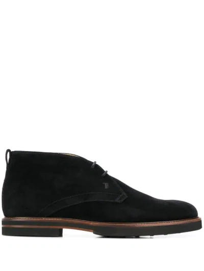 Tod's Classic Desert Boots In Black