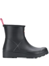 Hunter Play Logo Patch Rain Boots In Black