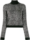 Michael Michael Kors Leopard Print Top In Black