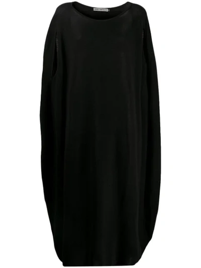 Issey Miyake Sleeveless Midi Dress In Black
