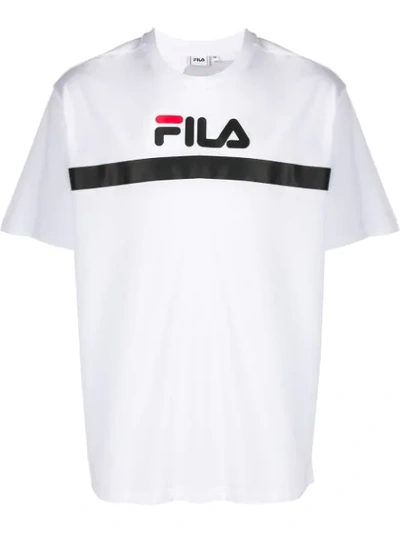 Fila Large Logo Print T-shirt In White