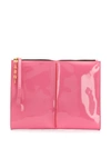 Marni Patent Clutch Bag In Pink