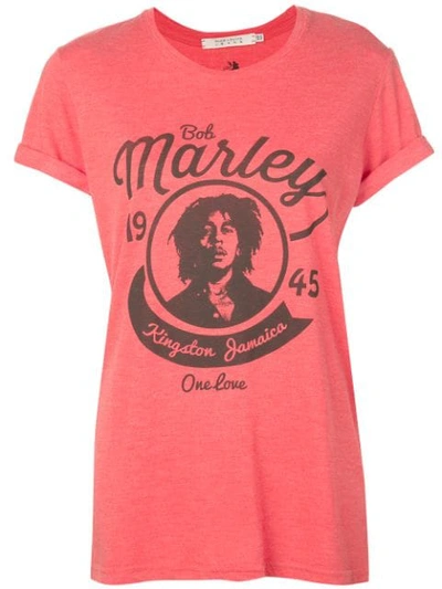 Alice And Olivia Bob Marley Printed T-shirt In Red