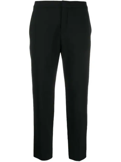 Chloé Pleated Detail Cropped Trousers In Black