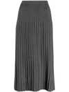 Michael Michael Kors Derby Heather Midi Skirt In Grey